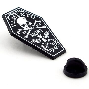 Memento Mori Tabut Ölümü Hatırla Stoa Yaka Çanta Süsü Metal Rozet RX031