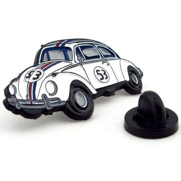 Herbie Efsane 53 Numara Beyaz Vosvos Yaka Çanta Süsü Metal Rozet RX032