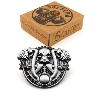 Motor Kulübü Chopper Motosiklet İskelet Kabartma Çanta Süsü Metal Rozet RX036