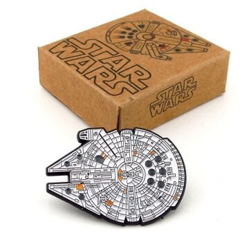 Star Wars Millennium Falcon Uzay Gemisi Yaka Çanta Süsü Metal Rozet RX038