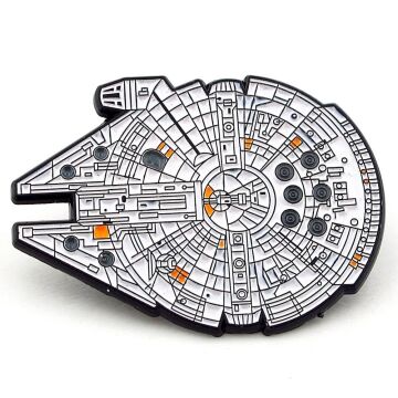 Star Wars Millennium Falcon Uzay Gemisi Yaka Çanta Süsü Metal Rozet RX038