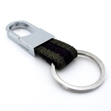 HAKİ YEŞİL SİYAH KUMAŞLI ASKERİ KANCA METAL ANAHTARLIK KC948