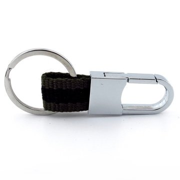 HAKİ YEŞİL SİYAH KUMAŞLI ASKERİ KANCA METAL ANAHTARLIK KC948