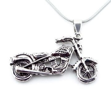 Harley Davidson Motosiklet Chopper 316L Paslanmaz Çelik Erkek Kolye Q0818