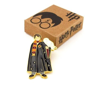 Harry Potter ve Hedwig Büyücü Gryffindor Yaka Çanta Süsü Metal Rozet RX045