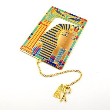 Firavun Antik Mısır Bookmark Metal Ayraç Kitap Ayracı Zincirli AY055