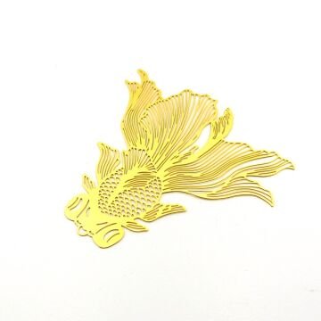 Japon Balığı Şans Balık Bookmark Metal Ayraç Kitap Ayracı Zincirli AY058
