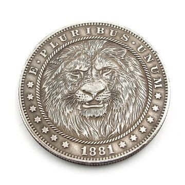 Aslan 1881 Eskitme Anma Hatıra Koleksiyon Metal Şans Hatıra Parası CP022