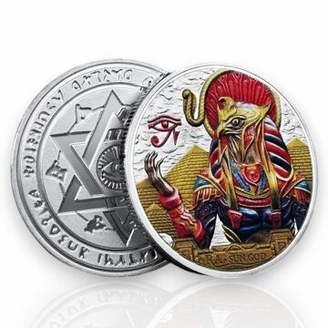 Horus Antik Mısır Her Şeyi Gören Göz Mitoloji Koleksiyon Metal Şans Hatıra Parası CP033