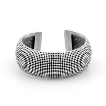 Yuvarlak Kesim Hasır Dsen Pirinç Ayarlanabilir Erkek Yüzük RG046