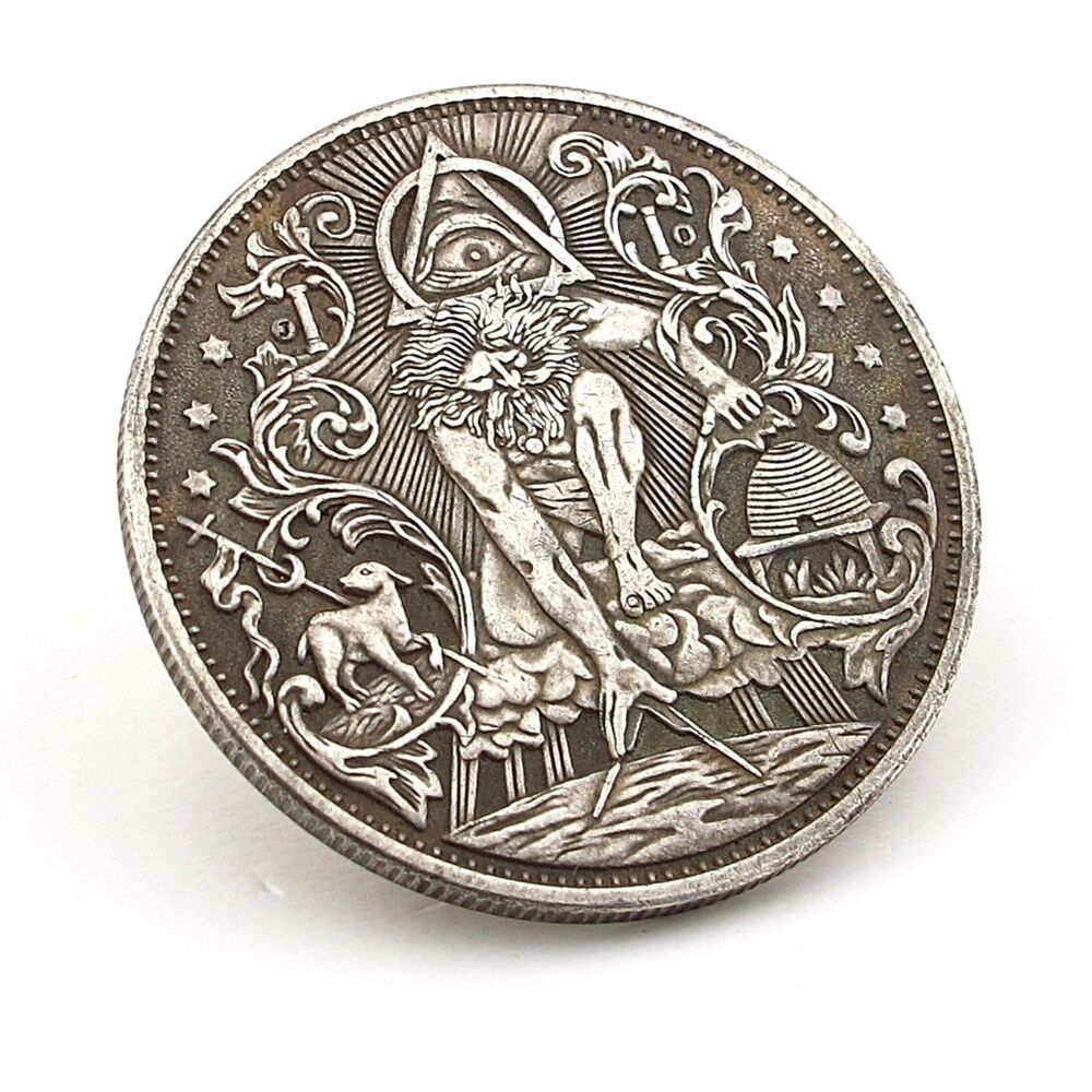 Herşeyi Gören Göz Vintage Anma Koleksiyon Metal Şans Hatıra Parası CP038