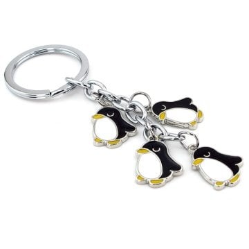 PENGUENLER SALLANTILI METAL ANAHTARLIK KC866
