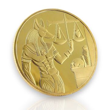 Anubis Antik Mısır Koruyucu Mitoloji Yazı Tura Koleksiyon Metal Şans Hatıra Parası CP043