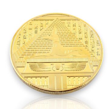 Anubis Antik Mısır Koruyucu Mitoloji Yazı Tura Koleksiyon Metal Şans Hatıra Parası CP043