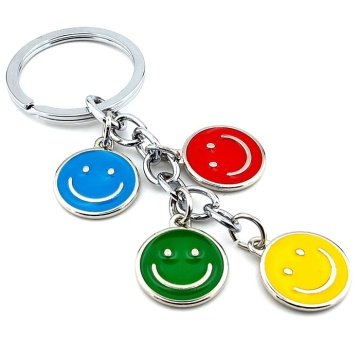 RENKLİ GÜLEN MUTLU SURATLAR SMILEY METAL ANAHTARLIK KC956