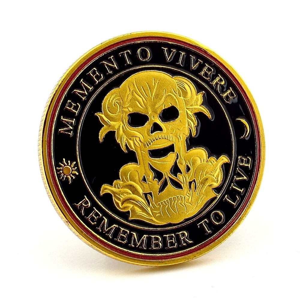 Memento Mori Hayatı ve Ölümü Hatırla Stoa Coin Metal Hatıra Parası CP045