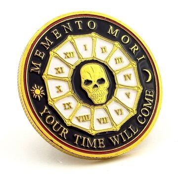 Memento Mori Hayatı ve Ölümü Hatırla Stoa Coin Metal Hatıra Parası CP045