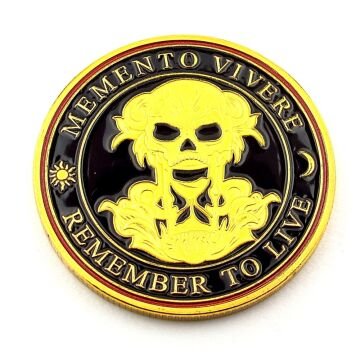 Memento Mori Hayatı ve Ölümü Hatırla Stoa Coin Metal Hatıra Parası CP045