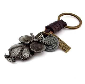 BAYKUŞ FİGÜRÜ HAKİKİ DERİ METAL ANAHTARLIK KC857