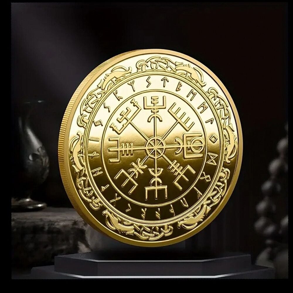 Viking İskandinav Nordik Semboller Mitolojik Şans Metal Hatıra Parası CP055