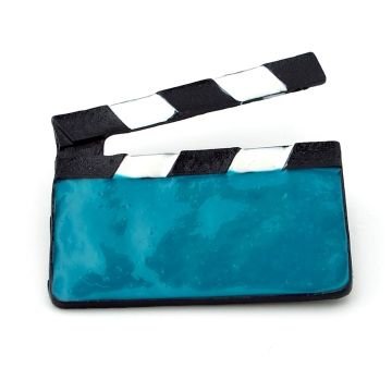 Mavi Klaket Sinema Film Yönetmen Yaka Çanta Süsü Rozet Pin RZ139