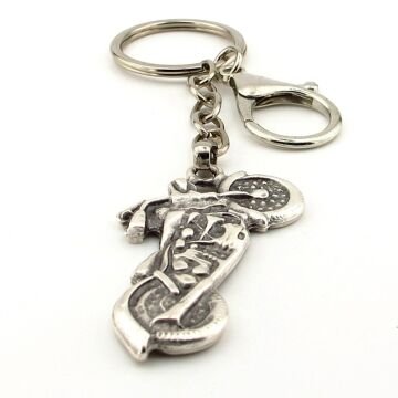 Chopper Cruiser Motosiklet Motor Şeklinde Metal Anahtarlık KC187