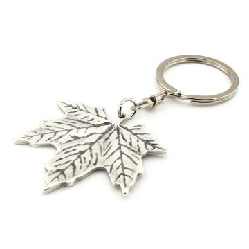 Çınar Ağacı Yaprağı Yaprak Sonbahar İlkbahar Metal Anahtarlık KC202