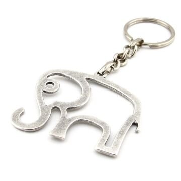 Fil Şeklinde Bereket Talih Şans Antik Metal Anahtarlık KC209