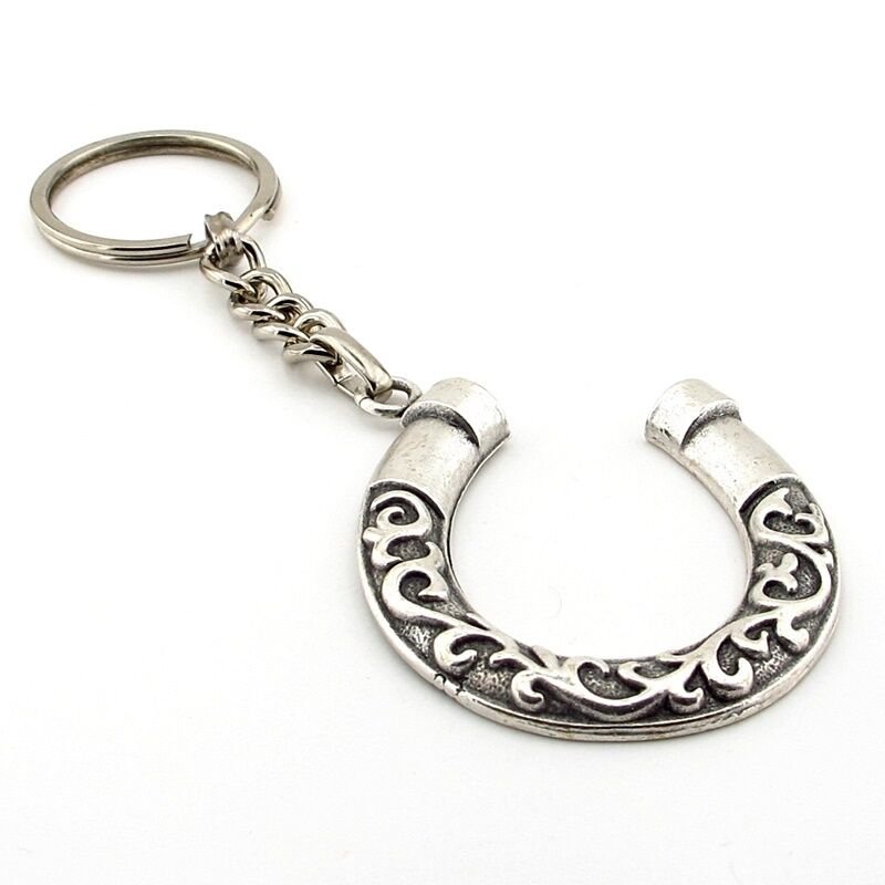 Nal Şeklinde At Talih Şans Antik Metal Anahtarlık KC210