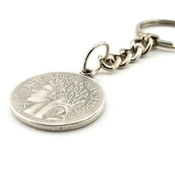 Fransız Coin Sikke Şekilli Francaise Republique Metal Anahtarlık KC217