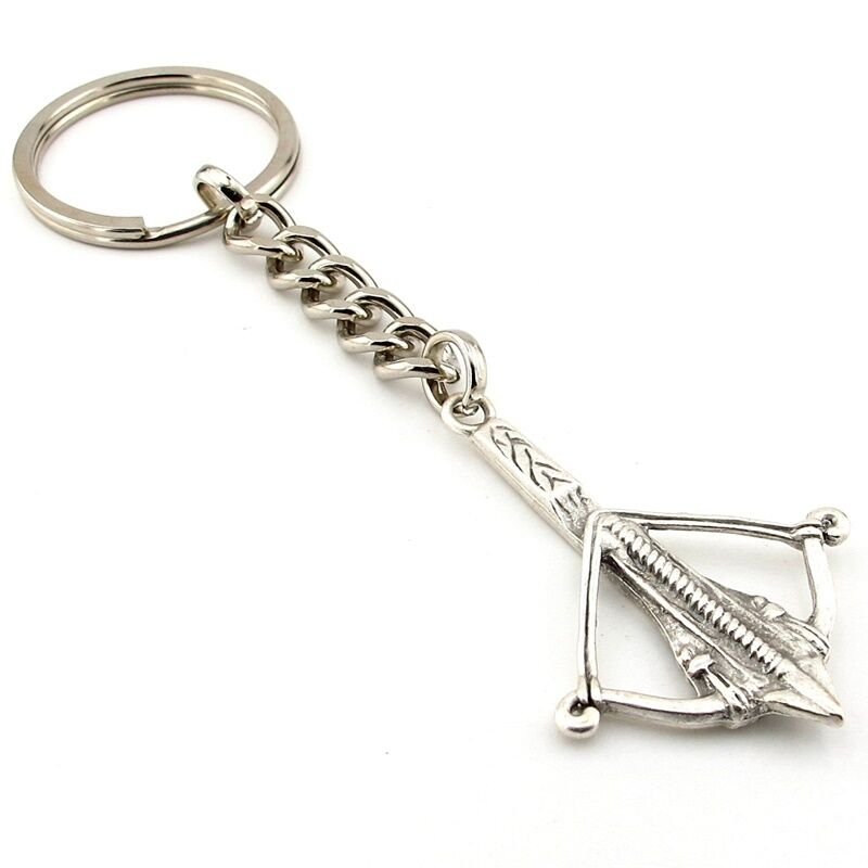 Arbalet Ortaçağ Silahı Ok Yay Şeklinde Metal Anahtarlık KC223