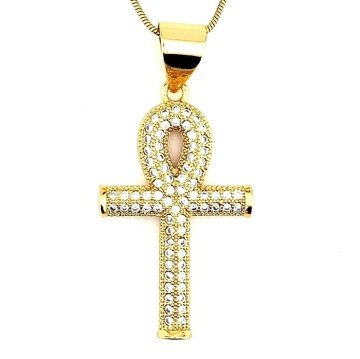 ANKH YAŞAM HAYAT ANTİK MISIR SEMBOLÜ ÇELİK KADIN KOLYE Q0518