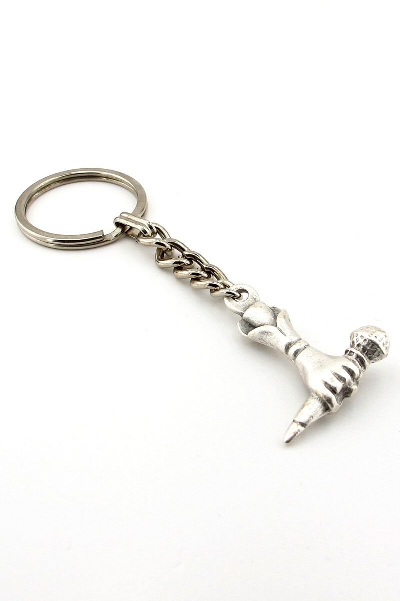 Rap Müzik Mikrofon Tutan El Diss Metal Anahtarlık KC227