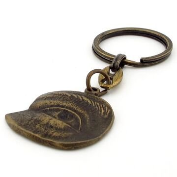 Tek Göz Herşeyi Gören Göz Antik Sarı Eskitme Metal Anahtarlık KC247