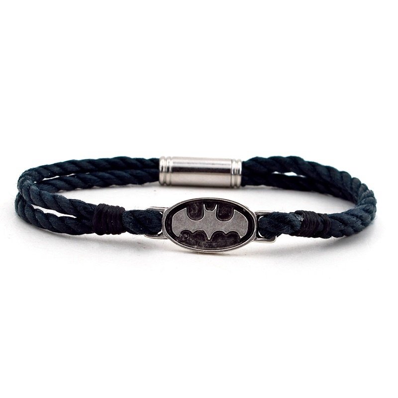 BATMAN LOGO LACİVERT HALAT ERKEK BİLEKLİK BT089
