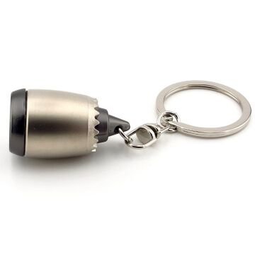 Uçak Jet Motoru Şeklinde Havacı Mühendis Pilot Metal Anahtarlık Ağır KC267