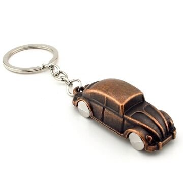 Bakır Renk Vosvos Beetle Nostaljik Araba Kaplumbağa Metal Anahtarlık KC271