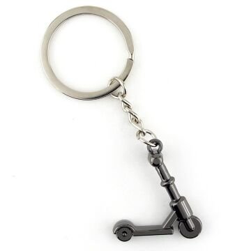 Antrasit Renkli Elektrikli Scooter Şeklinde Metal Anahtarlık KC274