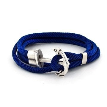 Solfera LACİVERT RENKLİ SARMA BÜYÜK ÇAPALI ERKEK BİLEKLİK BT406