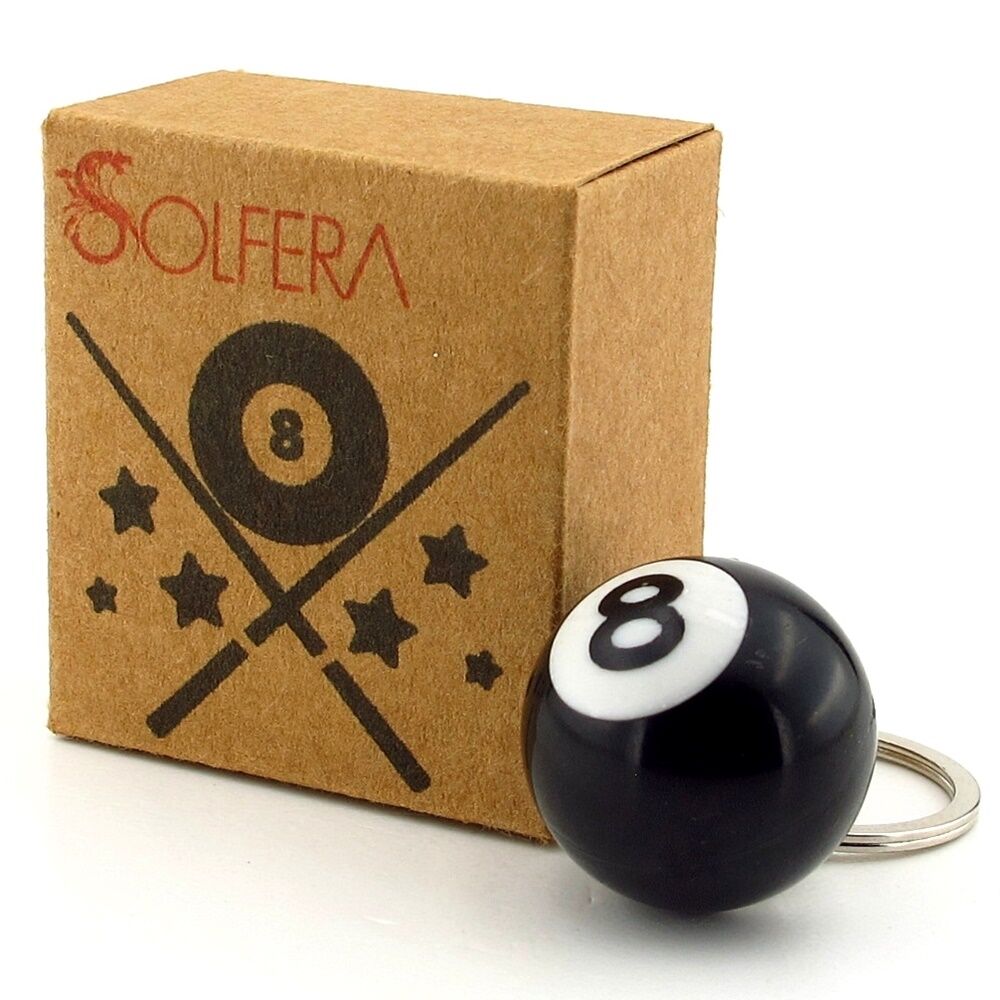 Bilardo Topu 8 Numara Oyun Spor Siyah Anahtarlık KC275