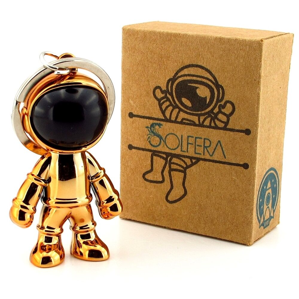 Sarı Altın Renkli Astronot Uzay NASA Parlak PVC Anahtarlık KC276