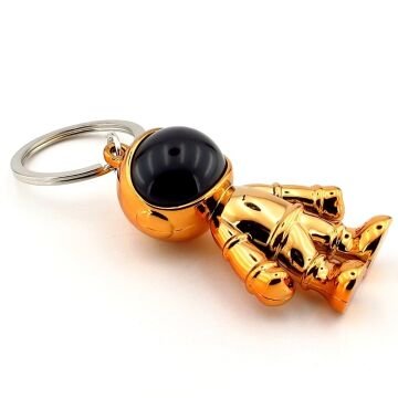 Sarı Altın Renkli Astronot Uzay NASA Parlak PVC Anahtarlık KC276