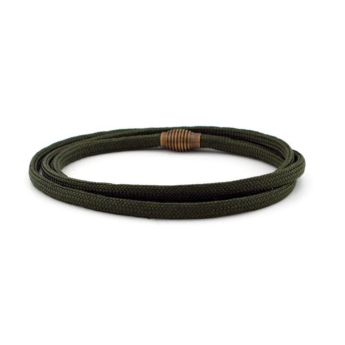 PARACORD ÜÇ SIRA SARMA HAKİ YEŞİL ERKEK BİLEKLİK BT413