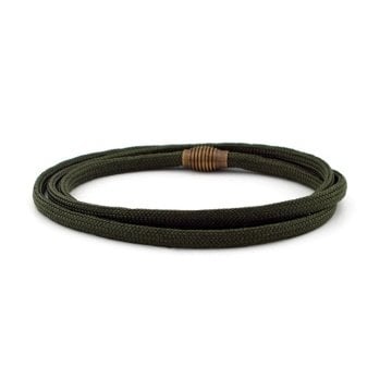 PARACORD ÜÇ SIRA SARMA HAKİ YEŞİL ERKEK BİLEKLİK BT413