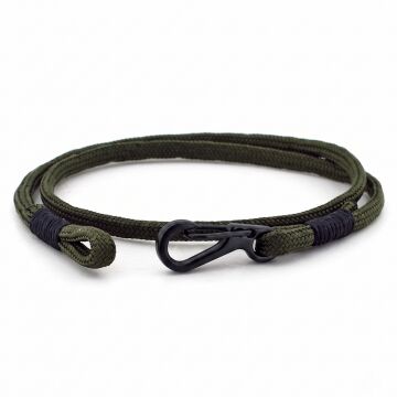 METAL KANCALI HAKİ YEŞİL SARMA PARACORD ERKEK BİLEKLİK BT415