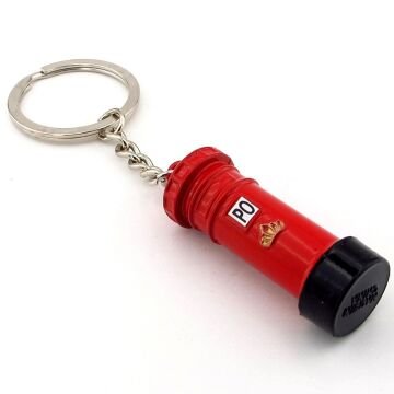 London Londra Posta Kutusu Postane Mektup Kırmızı Metal Anahtarlık KC285