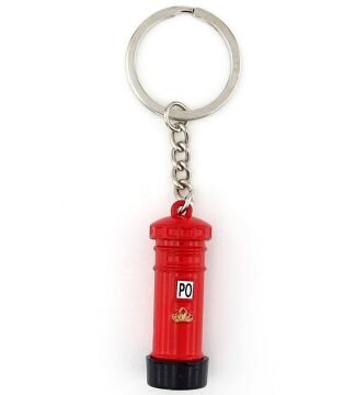 London Londra Posta Kutusu Postane Mektup Kırmızı Metal Anahtarlık KC285