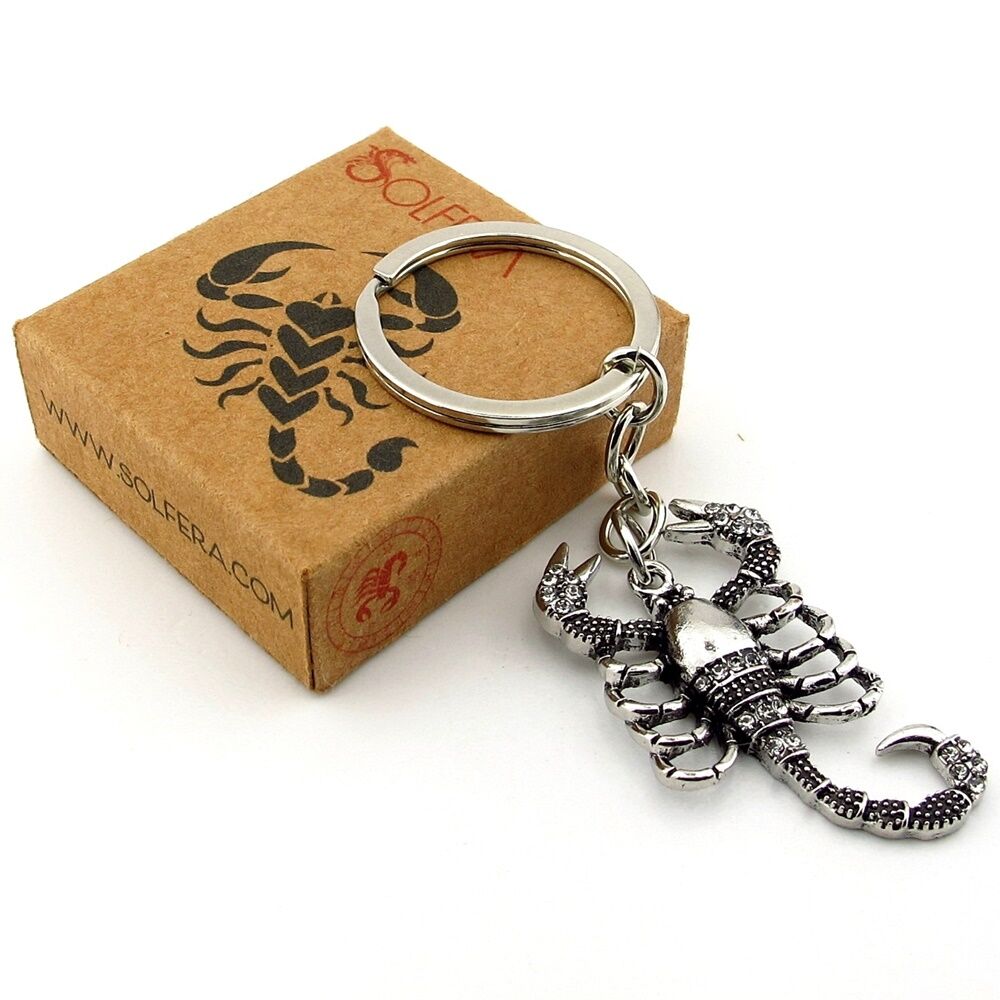 Akrep Burcu Astroloji Zirkon Taşlı Parlak Metal Anahtarlık RZ286