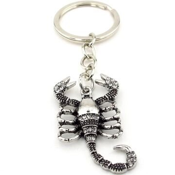 Akrep Burcu Astroloji Zirkon Taşlı Parlak Metal Anahtarlık RZ286