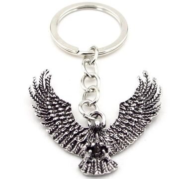 Kanatları Açık Yırtıcı Kartal Kuş Metal Anahtarlık KC287